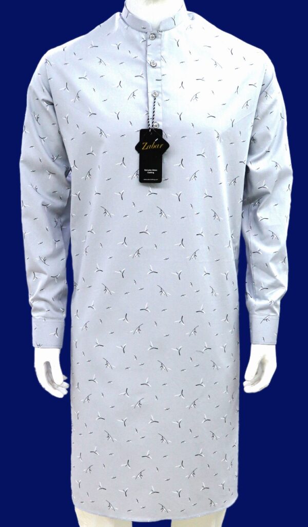 White Printed Kurta - Image 2
